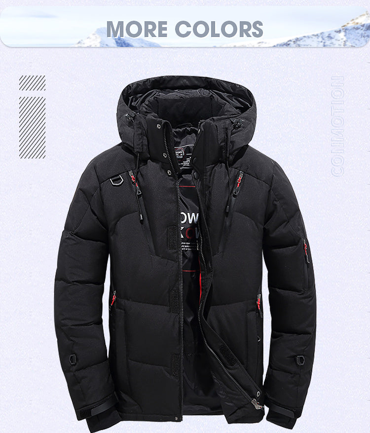 Thick Down Jacket with Collar for Men