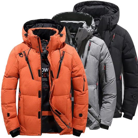 Thick Down Jacket with Collar for Men