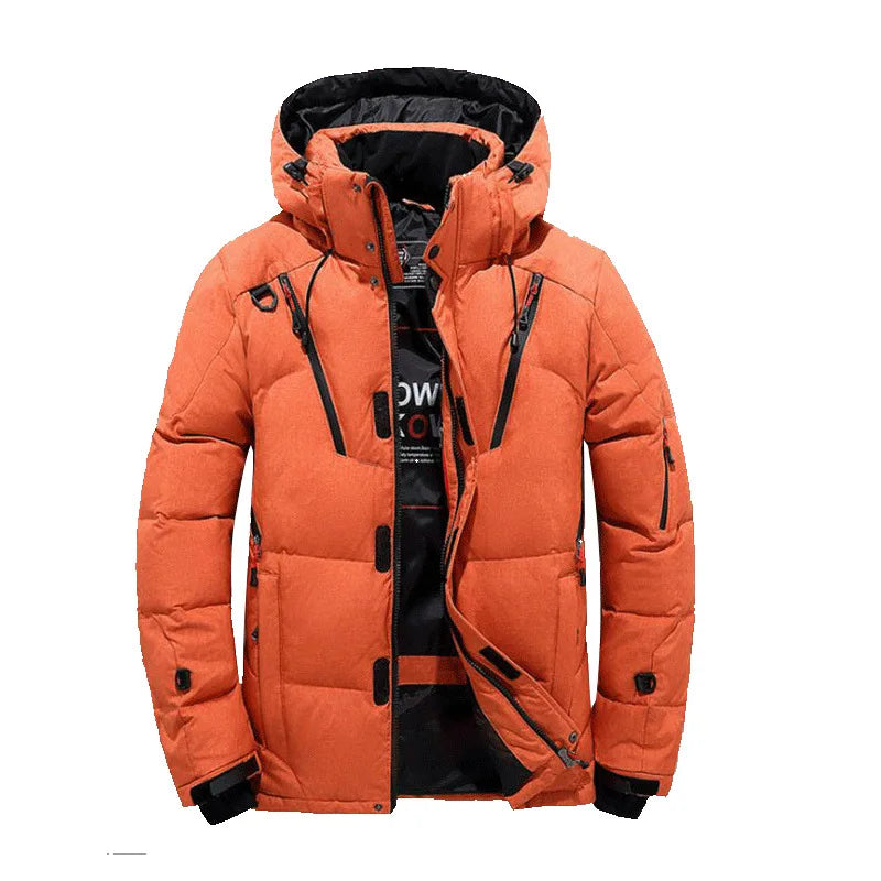 Thick Down Jacket with Collar for Men